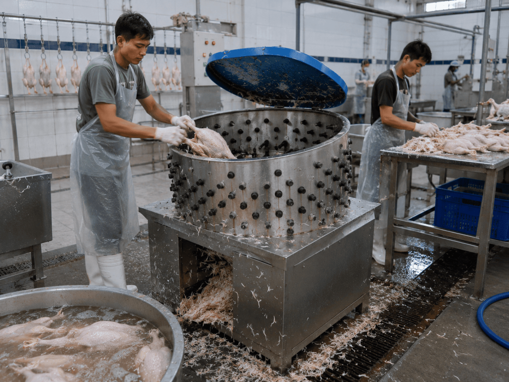 cara mencabut bulu ayam cepat
