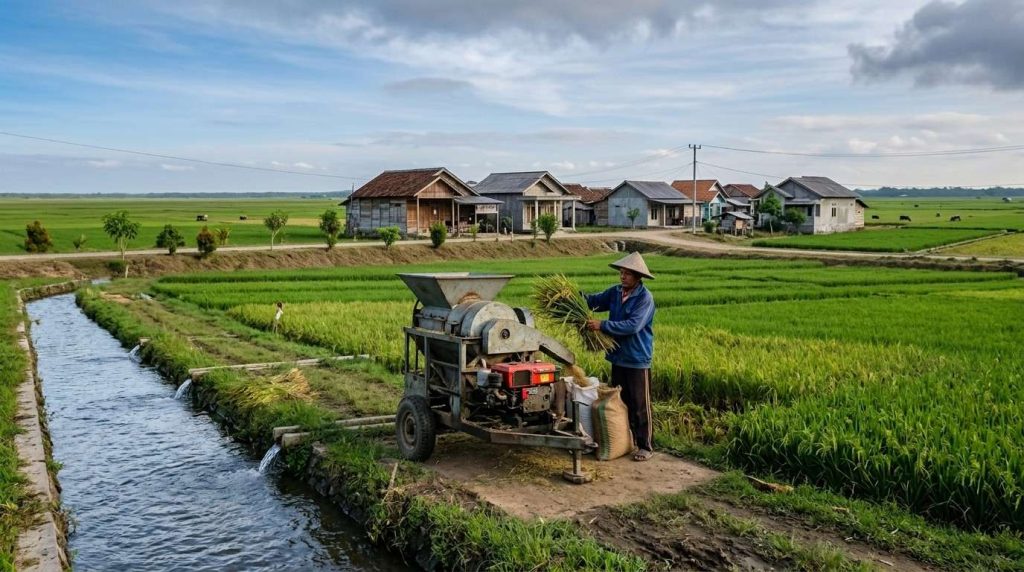 Cara Kerja Mobil Mesin Penggiling Padi untuk Panen
