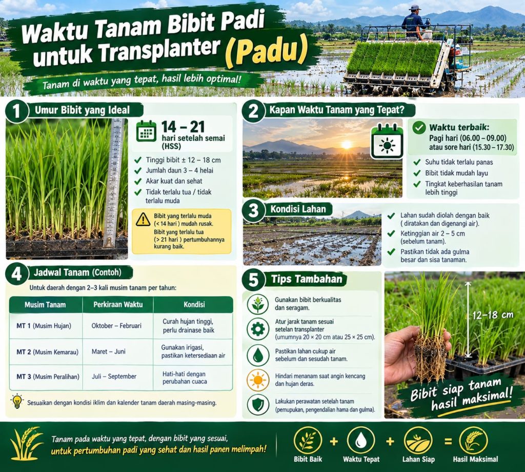 waktu tanam bibit padi